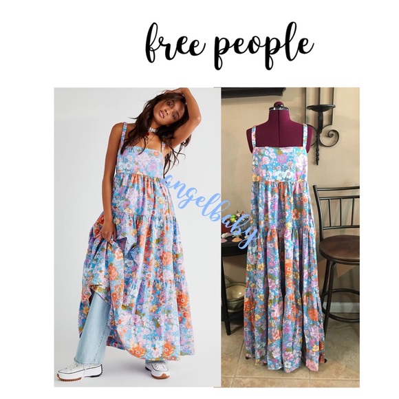 Free People Park Slope Maxi Dress in Bluebell Combo! - Picture 16 of 16